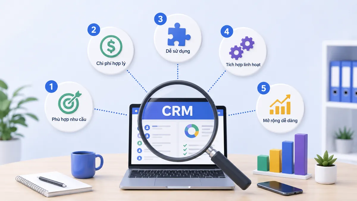 5 tiêu chí chọn CRM phù hợp cho doanh nghiệp nhỏ