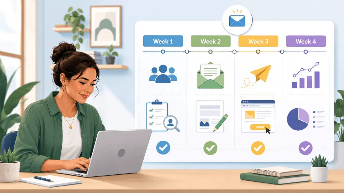 Checklist 4 tuần để bắt đầu email marketing